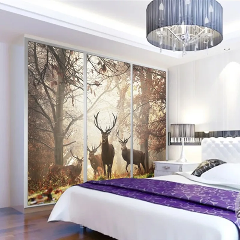3D Трехмерная большая Настенная картина размер на заказ обои для сада леса оленя