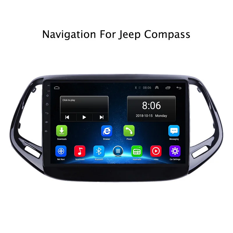 NAVITOPIA 9 дюймов 4G LTE WIFI головное устройство для Jeep Compass 2017 Android 6 0 2G + 32G автомобильный