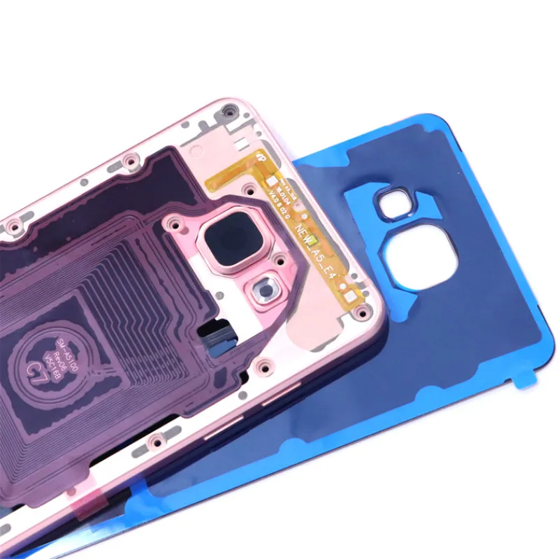 Задняя крышка из стекла для Samsung Galaxy A5 2016 запасной корпус задней панели батареи