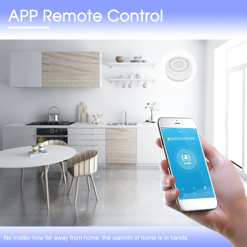 Смарт сирена NEO с Wi Fi сенсор для домашней безопасности совместим Alexa Google