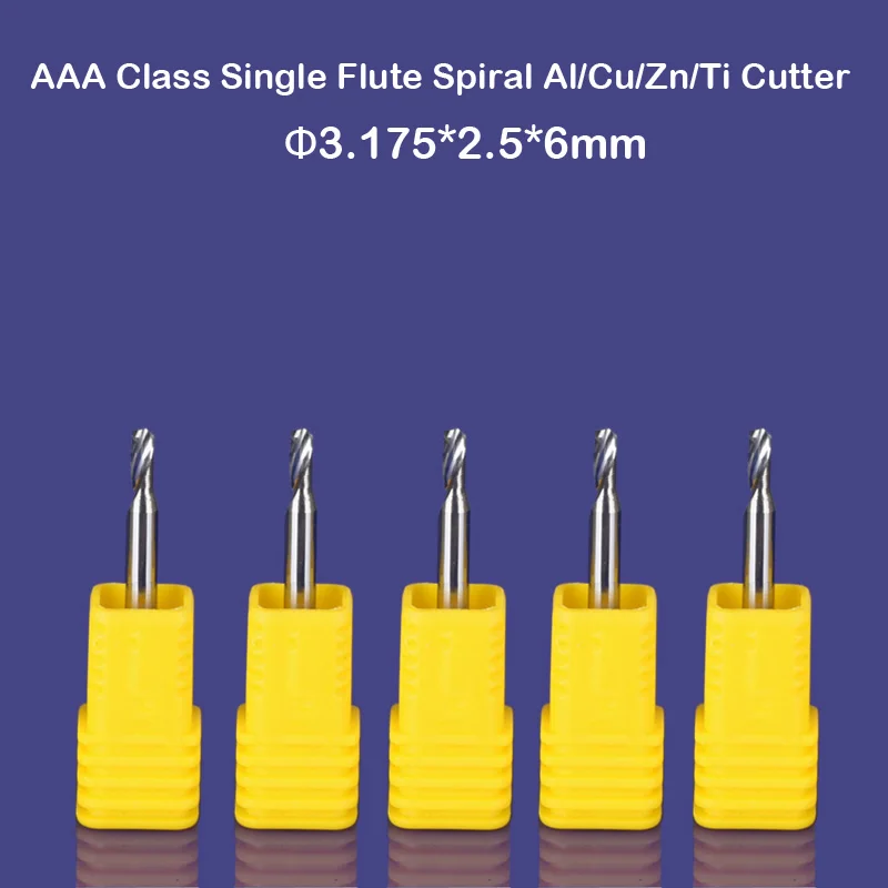

5pcs/ Lot AA Grade HQ Single Flute Blade Aluminium Cutting CNC Router Bits