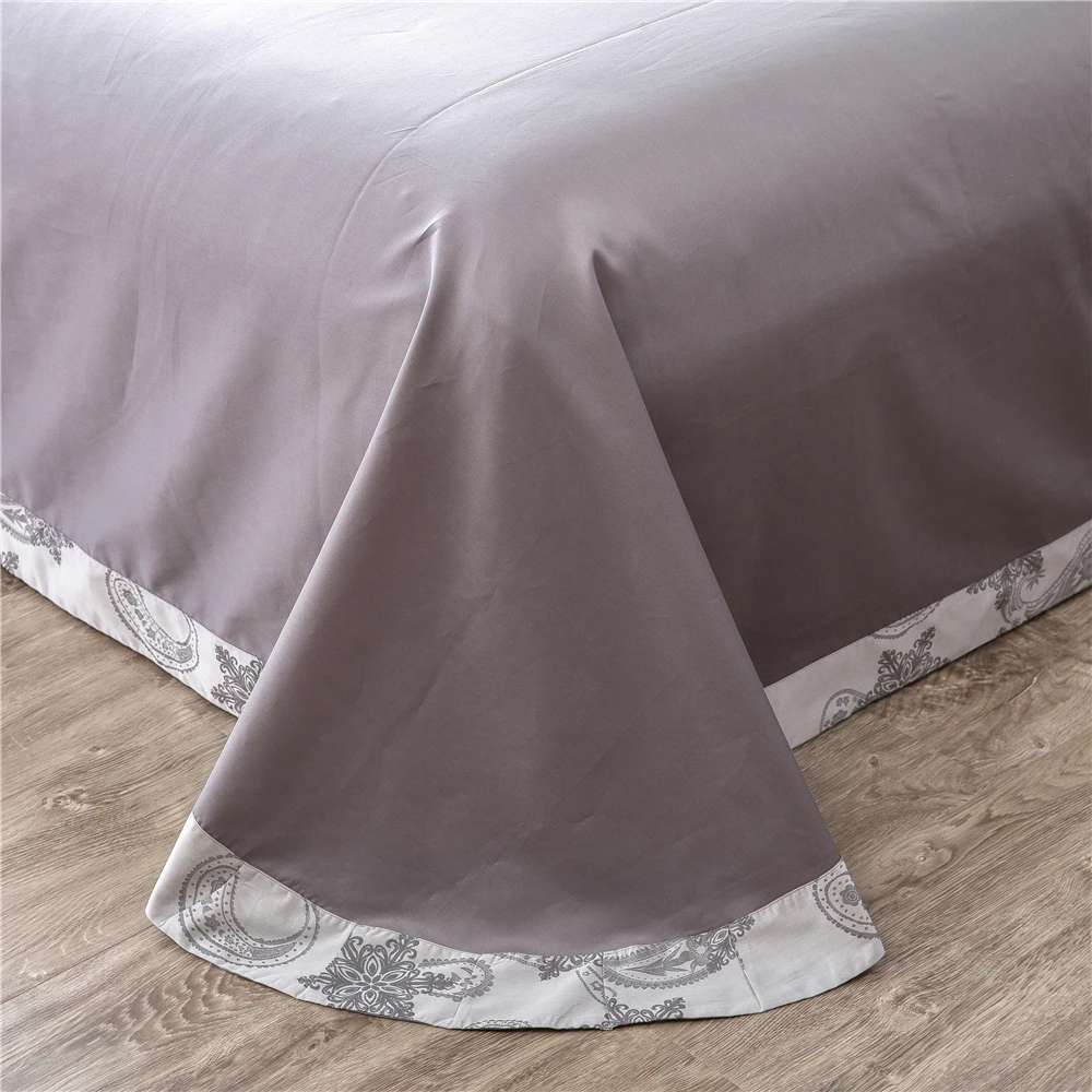 

Home Textile Jacquard Bedding Cartoon Paisley Star Grey 4Pcs Egyptian Cotton Bed Sheets Duvet Cover Pillowcase 500 Thread Count