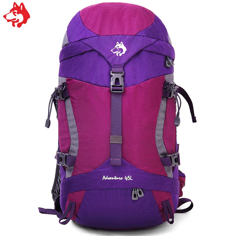 Рюкзак для кемпинга 45 л фиолетовый серый цвет|backpack outdoor|backpack greybackpacks purple |