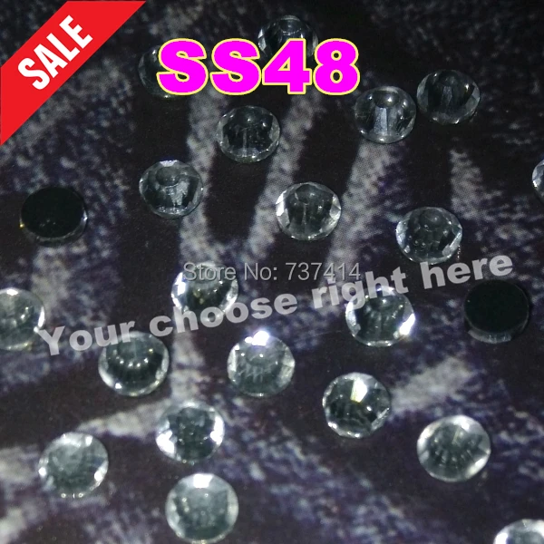 SS48 10 11 мм 144 Φ огромный прозрачный кристалл DMC Горячая фиксация Стразы с плоской