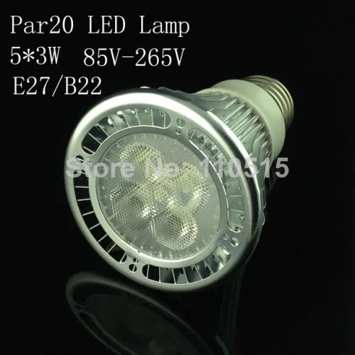 Светодиодная лампа PAR20 PAR30 E27 15 Вт 5x3вт прожекторная Par20 светодиодный ная с