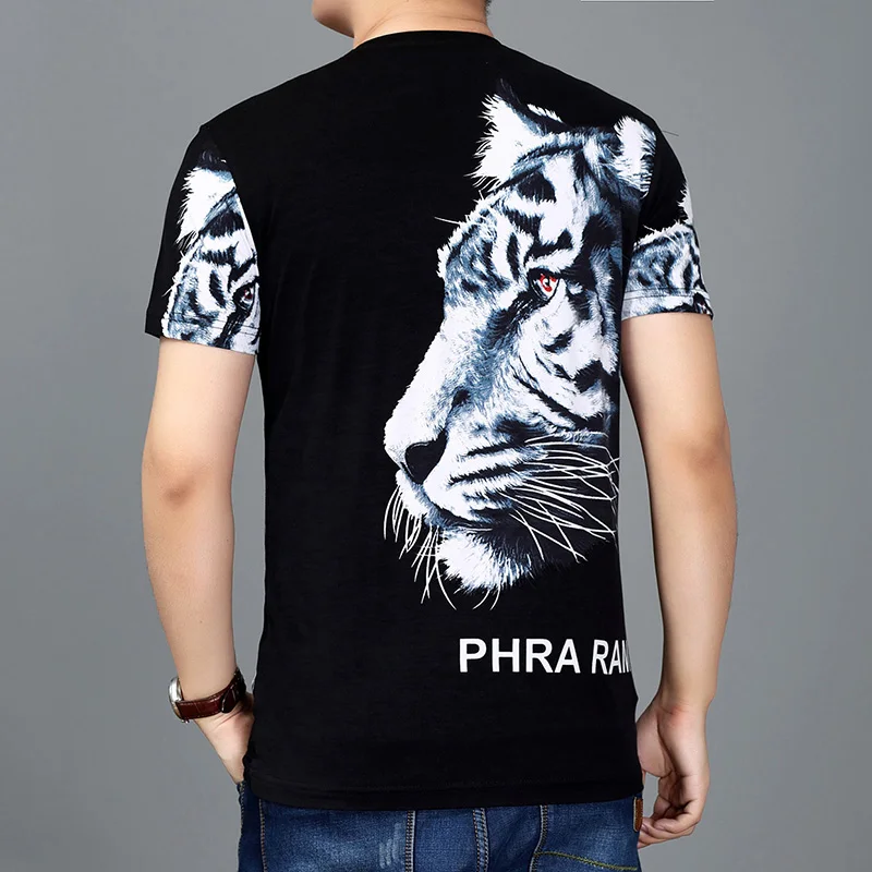 

Chinese style 3D eagle pattern printing fashion short-sleeved t shirt Summer 2018 New soft comfortable quality t shirt men M-4XL