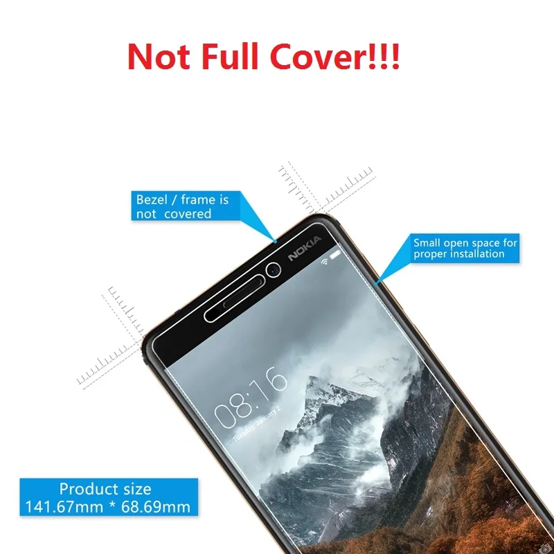 Защитное стекло для Nokia 3 закаленное Защита экрана защитная пленка из фольги