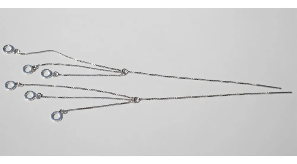 Серьги из стерлингового серебра 925 пробы, простые маленькие круглые многострочные длинные серьги, милые модифицированные женские серьги для лица