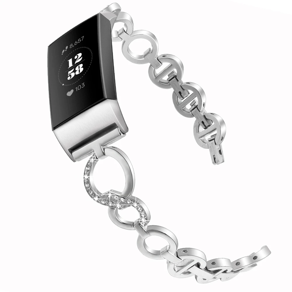 Браслет YOOSIDE для Fitbit Charge 3/Charge 3SE регулируемый браслет из нержавеющей стали с