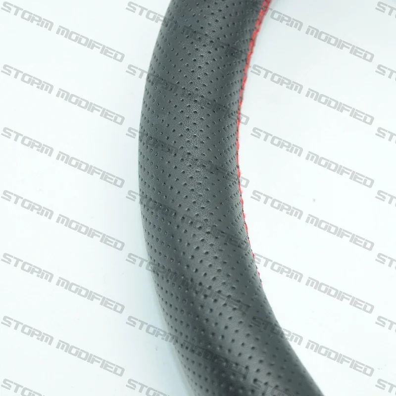 Круглая форма отверстия спицы Настоящее углеродное волокно кожа рулевое колесо