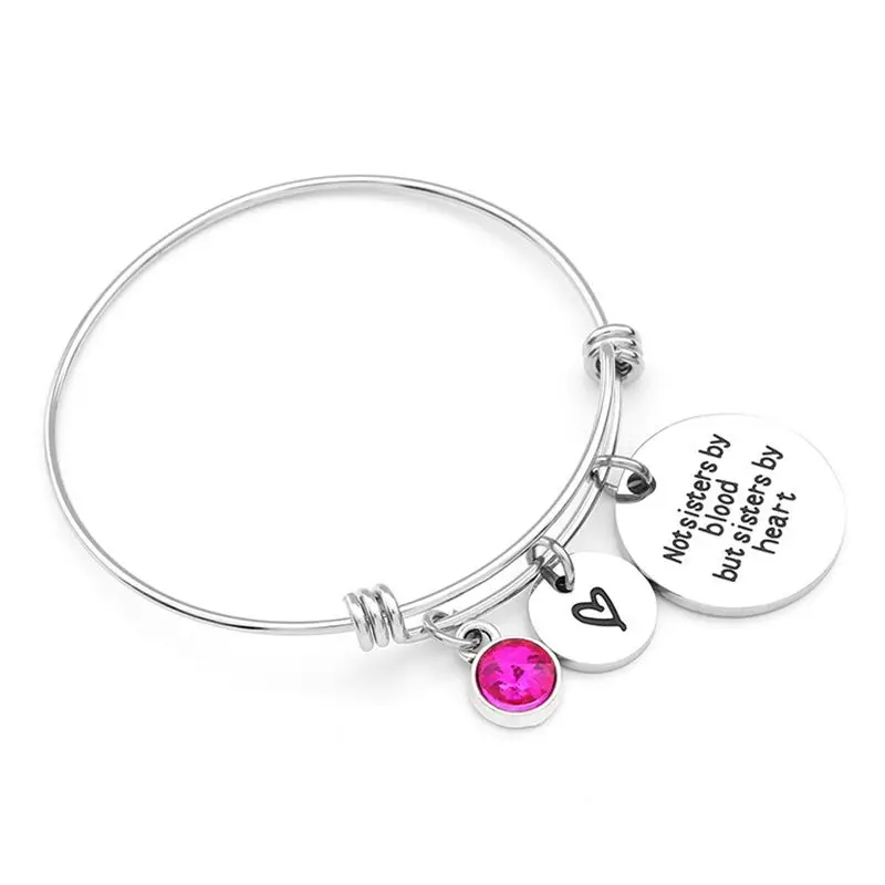 FUNIQUE Fashion Men Simple Letters Bracelet Femme Stainless Steel Sliver Pendant Bangle Women Boho Friend Jewelry | Украшения и