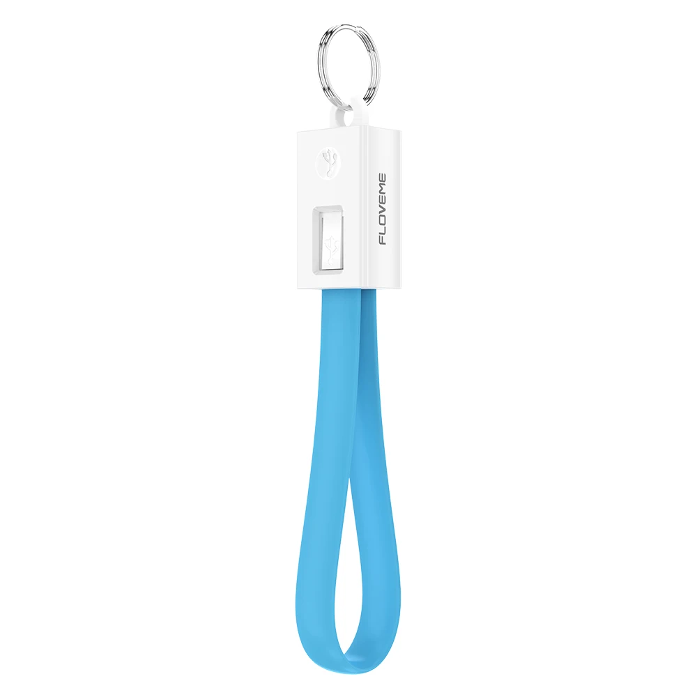Blue FLOVEME брелок usb кабель для мобильного телефона зарядки Тип usb c кабель для iPhone XS 7 Plus Портативный зарядки синхронизации данных Шнур для зарядки телефона - Цвет: Blue
