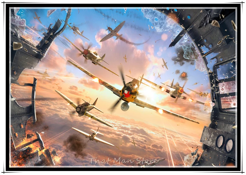 Постер World of Warcraft DogFighter Shooting Game высококачественный постер для украшения дома