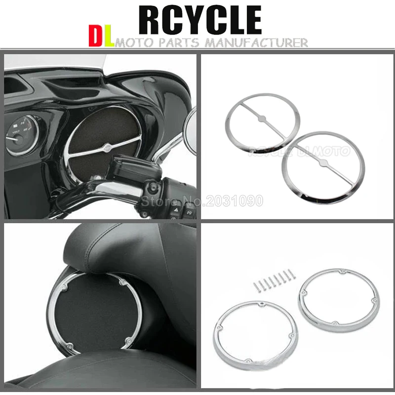 Накладка на гриль хром вдова президент + 1 пара накладок колонку для Harley Touring Electra