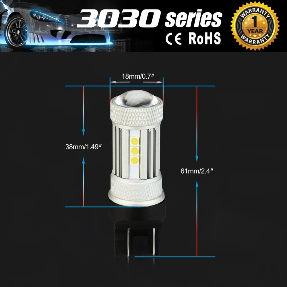 2 xExtremely яркий 1400Lm T20 W21/5 Вт 7443 7444 светодио дный лампочки 3030 13EX для автомобилей марки