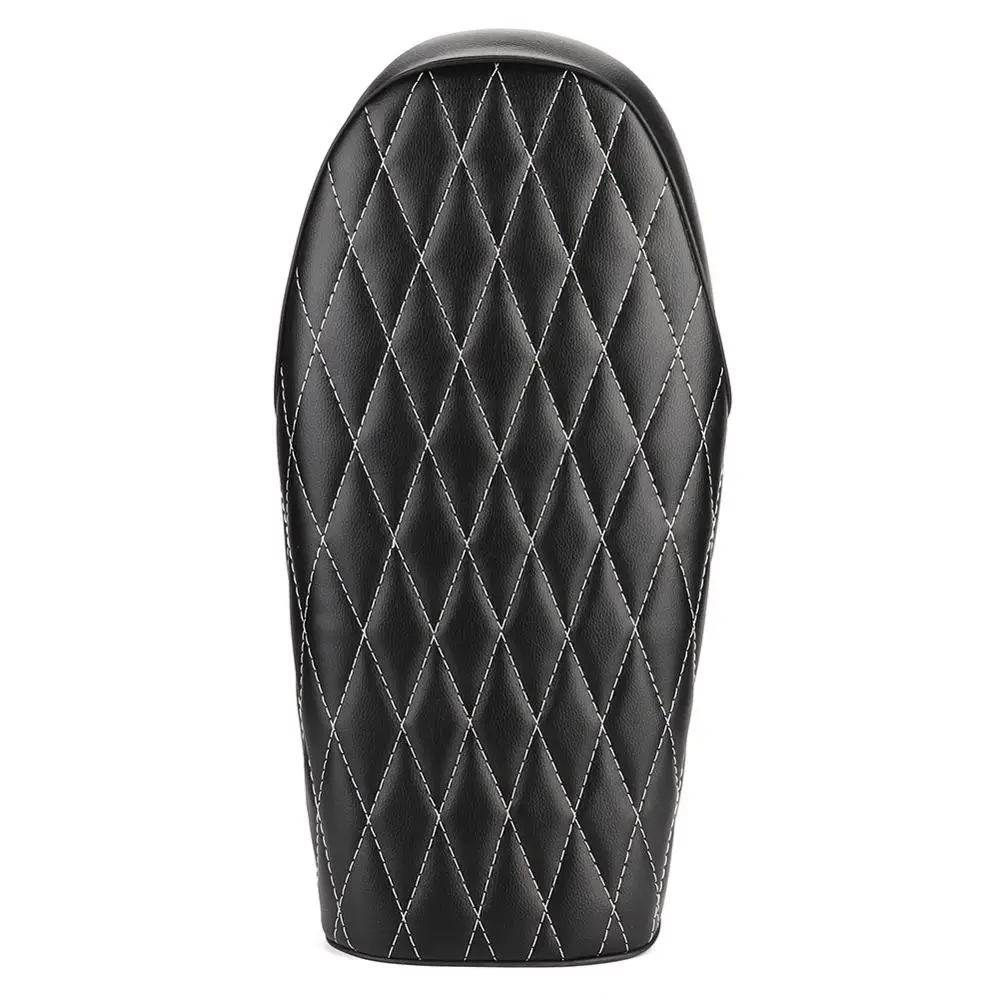 Мотоциклетная искусственная кожа винтажное кафе сиденье для гонщика плоская