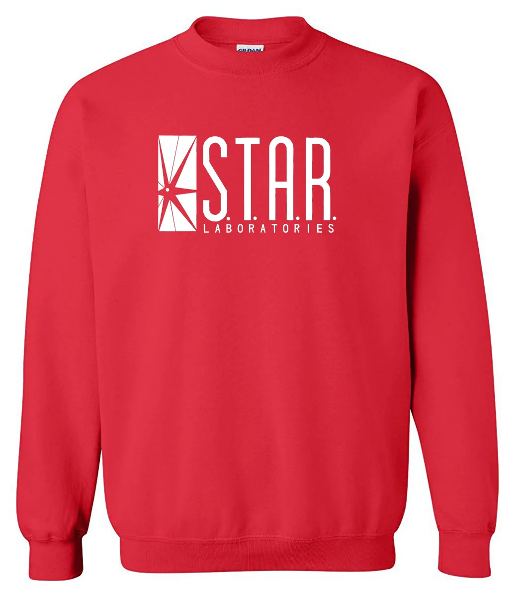Толстовка STAR S. T. A. R. labs, мужская спортивная одежда, серия Супермена, весенне-Зимние флисовые толстовки с капюшоном, модные спортивные костюмы с круглым вырезом - Цвет: red