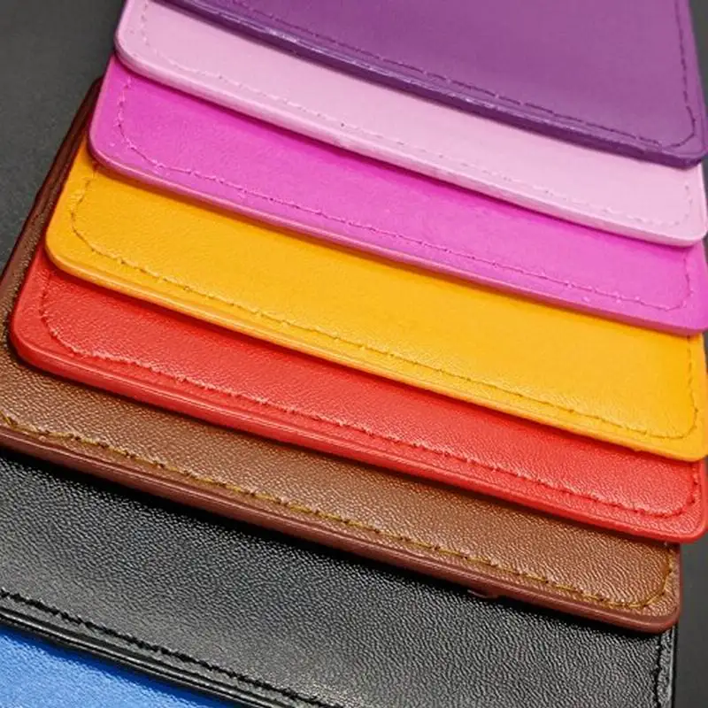 Новое поступление 500 шт разные цвета из искусственной кожи ID бейдж держатель для