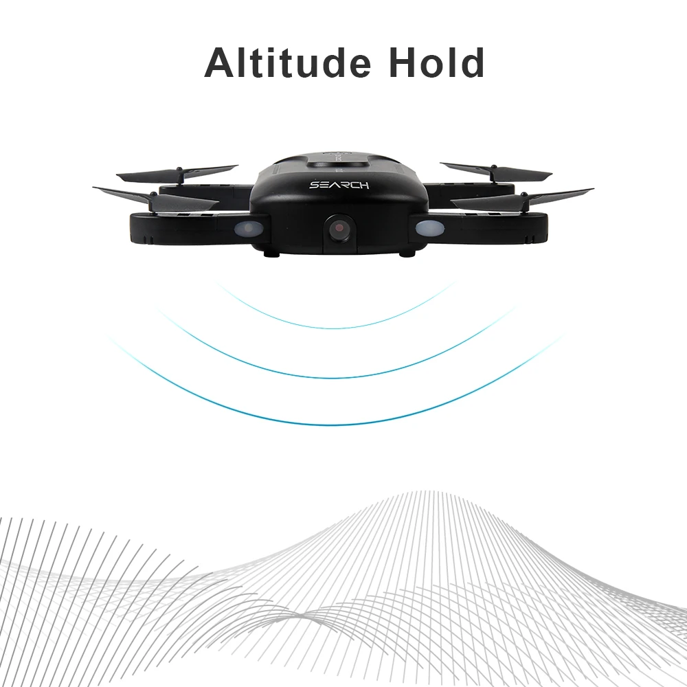 

RC Quadcopter Drone T906W with HD Camera 30W Air Pressure Altitude Hold & Rolls Headless Gravity Sensor Fold Helicopter - Black