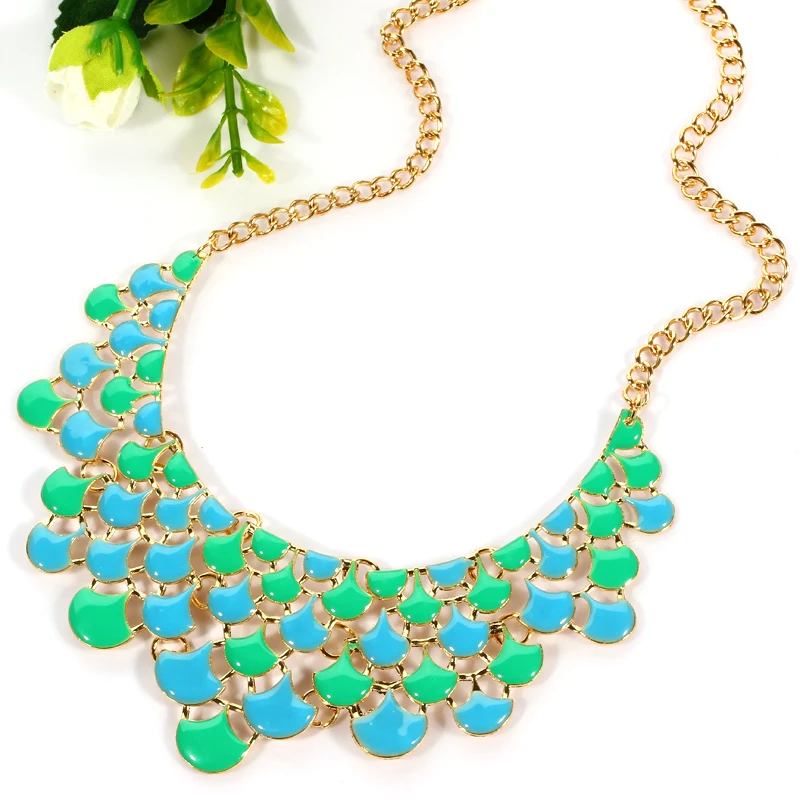 Женское Ожерелье чокер ZOSHI винтажное ожерелье с золотым покрытием и акриловыми