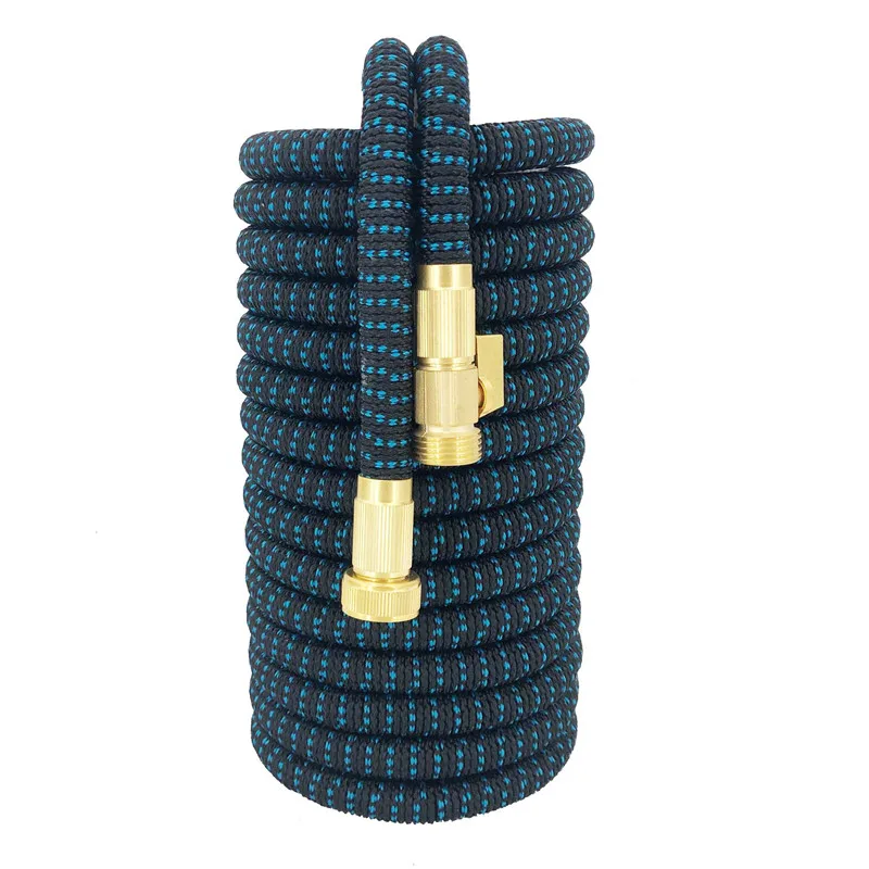 Blue hose Высококачественный садовый поливочный шланг, волшебный выдвижной резиновый шланг, легкий переносной шланг для мытья автомобиля, распылитель для полива сада - Цвет: Blue hose