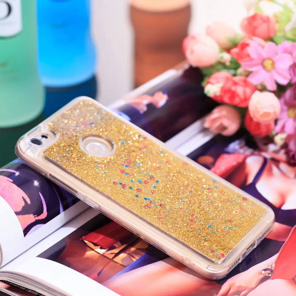 Чехол для телефона с зыбучим песком Xiaomi Redmi Примечание 5A Prime Dynamic Liquid Love Heart Мягкий