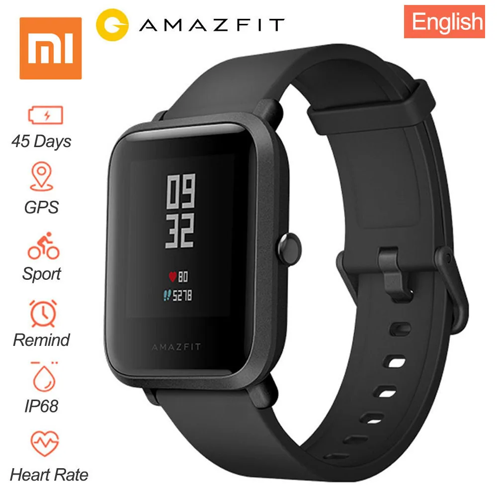 Смарт часы Xiao mi Amazfit Bip английская версия Hua gps умные Pace Lite Молодежный выпуск Пульс