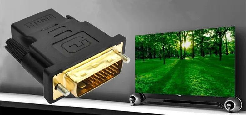 DZLST Высокое качество DVI 24+ 1 Мужской к HDMI Женский конвертер HDMI к DVI адаптер Поддержка 1080P для HDTV lcd Прямая поставка