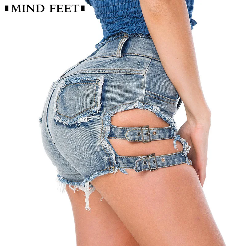 Сексуальные Рваные джинсовые шорты MIND FEET крутые обтягивающие женские со