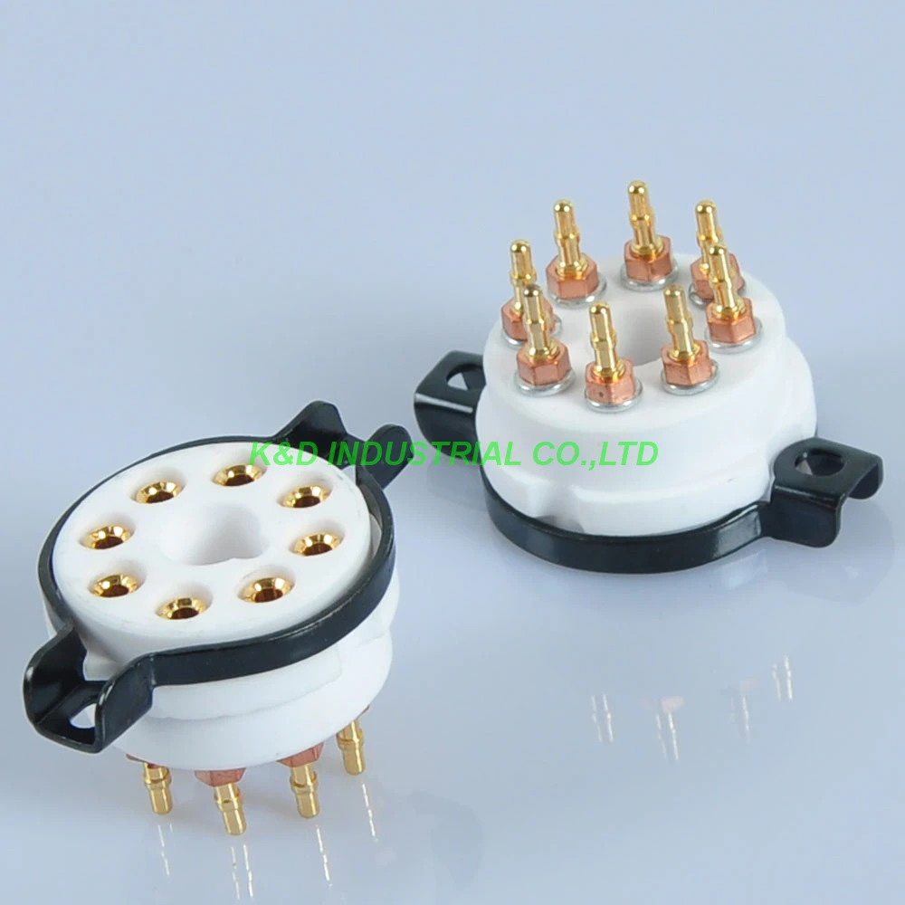 2 шт. 8Pin CMC Керамика золотой пластине ламповая панель для EL34 6550 KT88 6V6 6L6 усилитель клапанной трубки Запчасти
