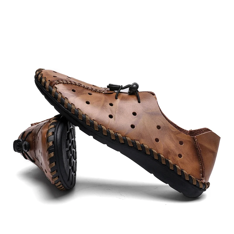 ZUNYU Men's Driving Shoes 2019 Men Leather Loafers Fashion Handmade Soft Breathable Air Hole Moccasins Flats 38-48 | Обувь