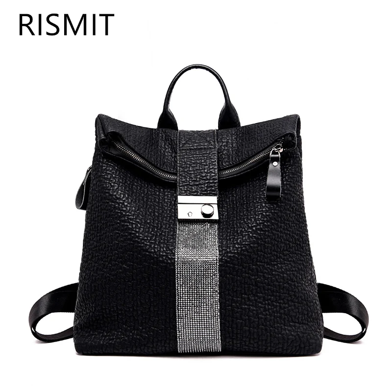 2019 Mochila Feminina Rismit женская модная сумка кожаный рюкзак высокого качества для