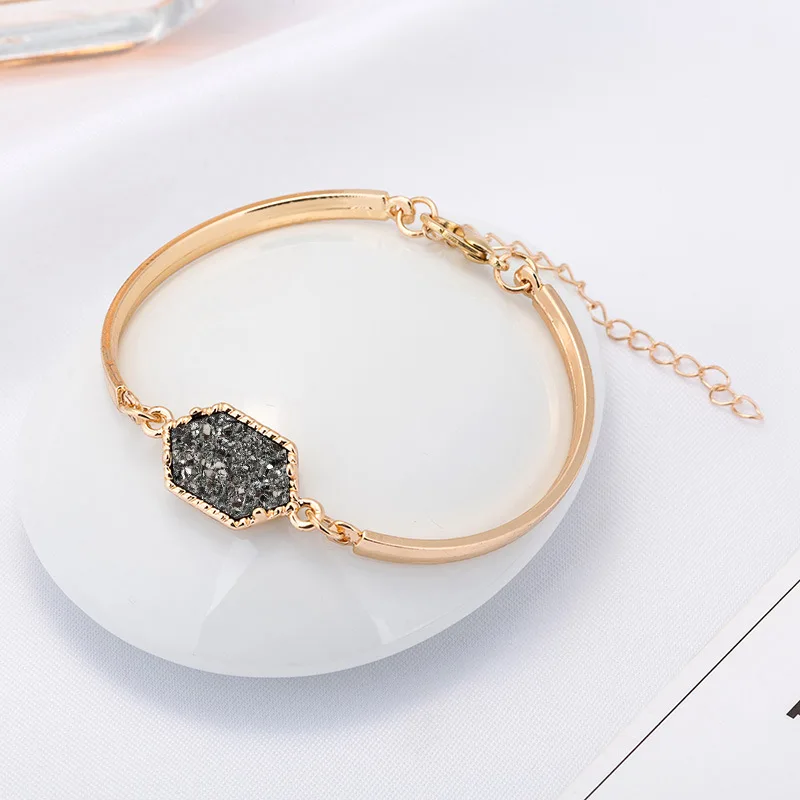 Женский браслет ZWPON Овальный Золотой из смолы|bracelets for|bracelets for womenbracelets women fashion |