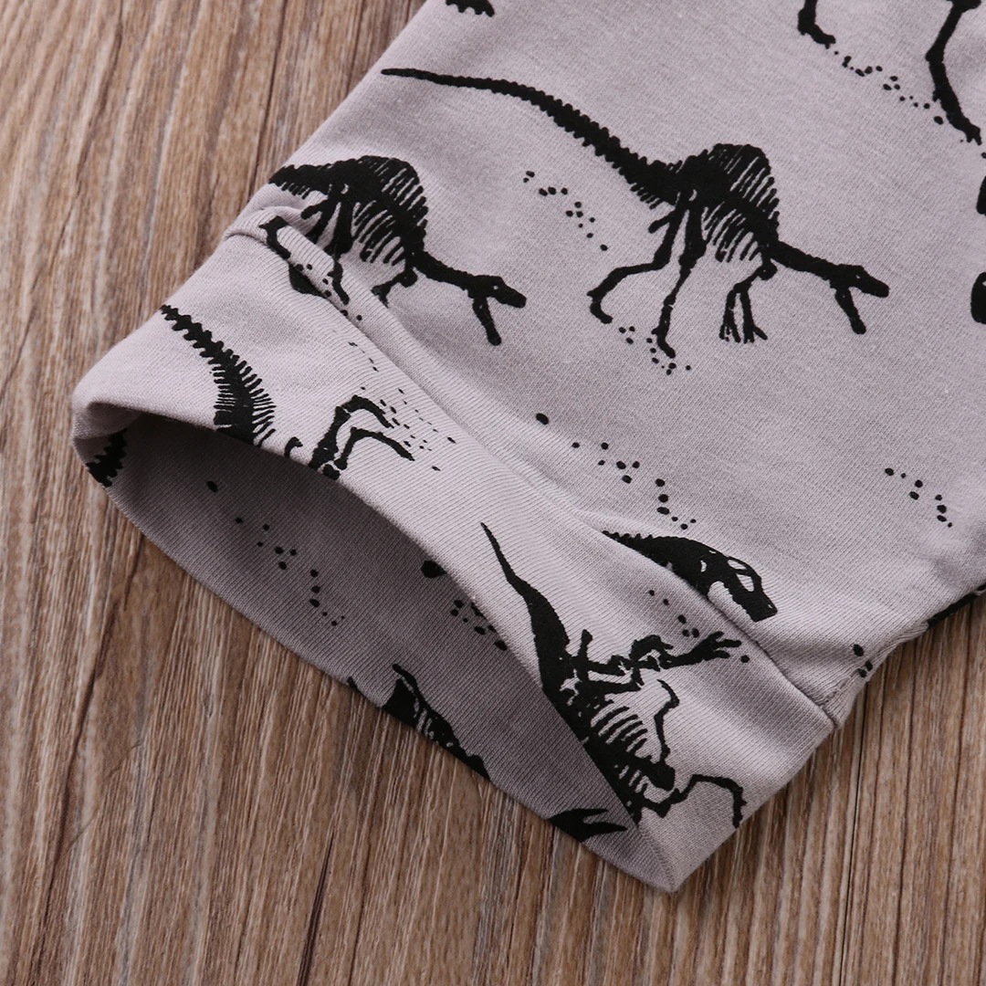 Детские повседневные хлопковые шорты серого цвета с принтом животных для