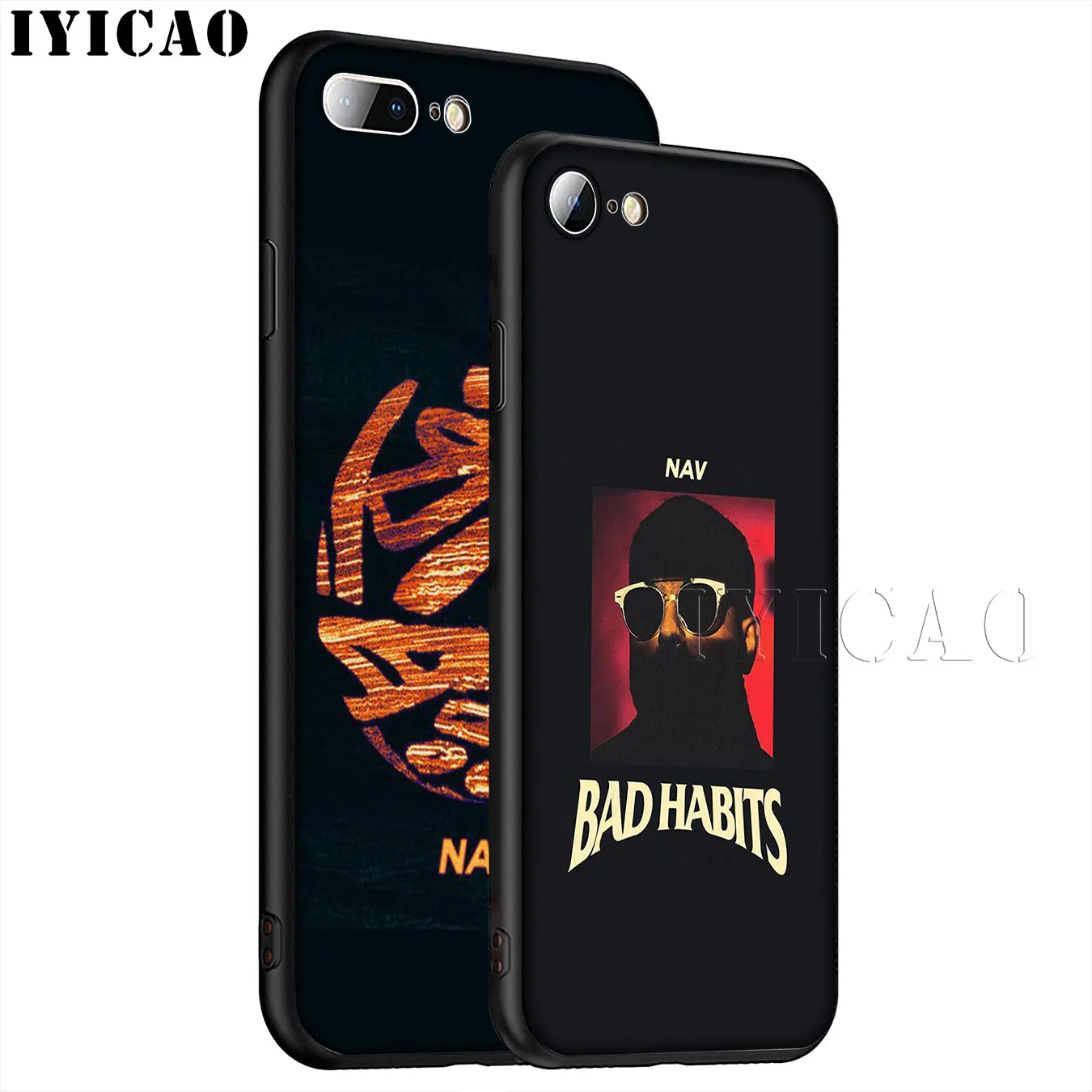 IYICAO NAV Soft Silicone Phone Case for iPhone XR X XS 11 Pro Max 6 6S 7 8 Plus 5 5S SE 10 TPU Black Cover |