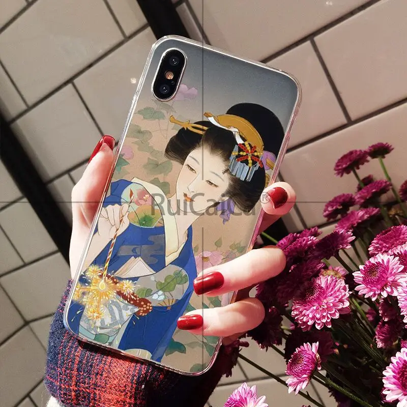 Ruicaica Ukiyo-e в японском стиле красивый чехол для телефона Apple iPhone 8 7 6 S Plus X XS MAX 5 5S SE XR