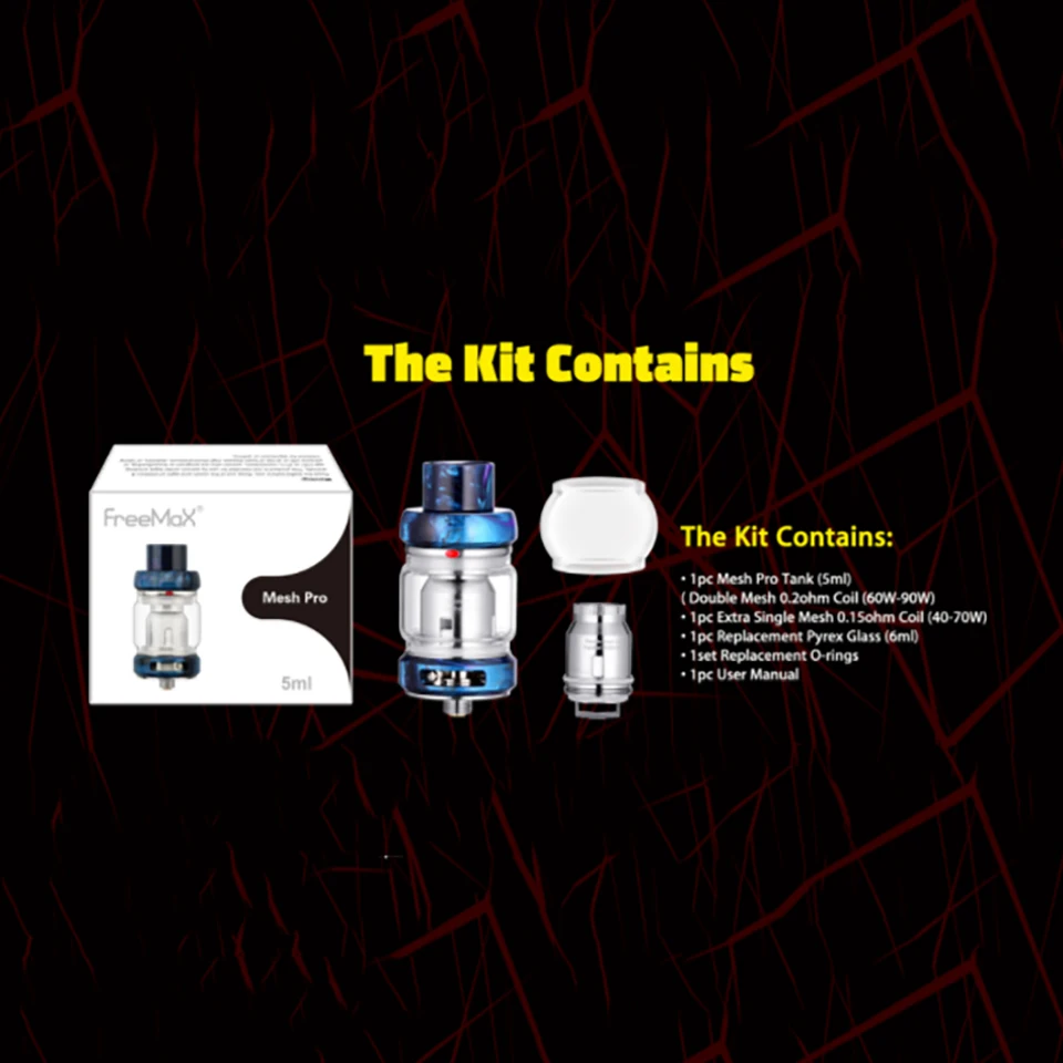 Оригинальный Freemax Mesh Pro Tank атомайзер 6 мл из углеродного волокна катушка Vape бак