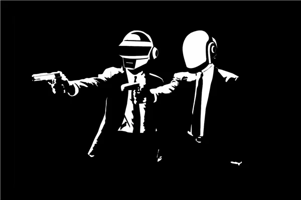 Пользовательские мякотью Художественная литература плакат шлем Daft Punk Стикеры