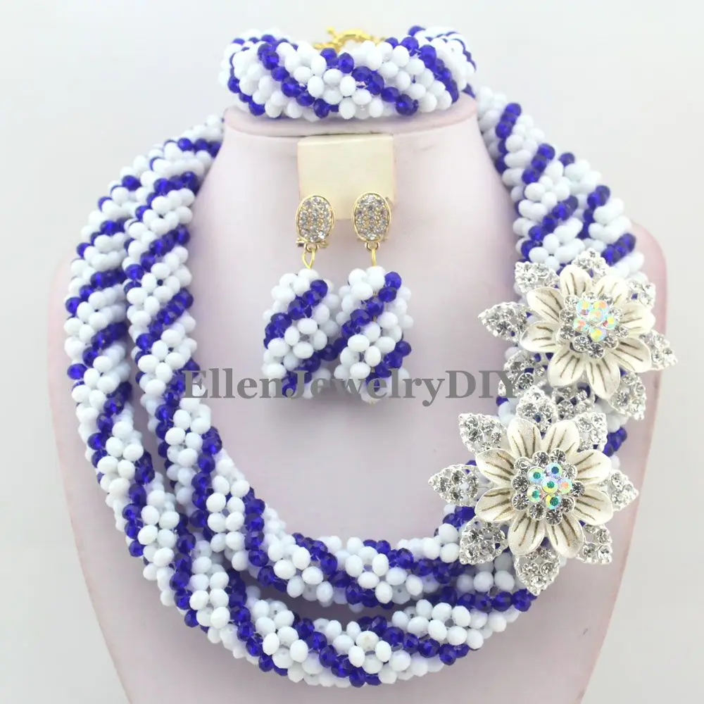 

Splendid Statement Necklace African Beads Jewelry Sets Nigerian Wedding Crystal Jewelry Set Womens Jewellery Set W12555