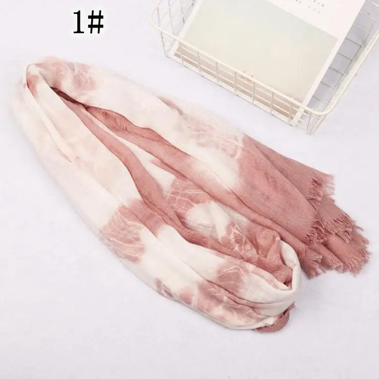 Tie Dye Шарф полиэстер/хлопок мягкость бахрома женщина шарф Зимний Для мужчин 2019