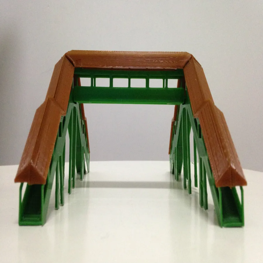 

Covered 4 Directions Pedestrian Bridge 1:160 N Ratio Applicable Railway Or 144