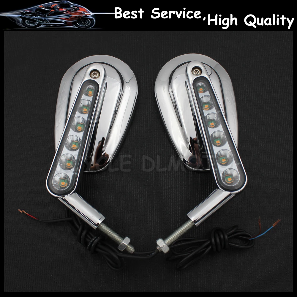 Серебряные зеркала заднего вида и светодиодный передние поворотные сигналы для