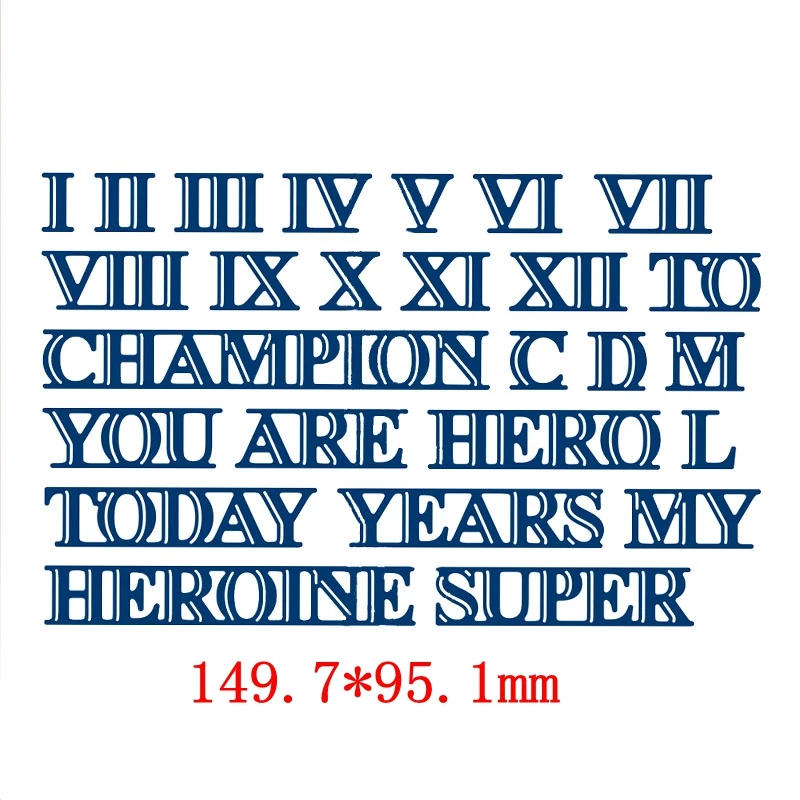 

Today You Are My Hero Champion Metal Cutting Dies Stencils For DIY Scrapbooking Photo Album Decorative Embossing Craft Die Cut