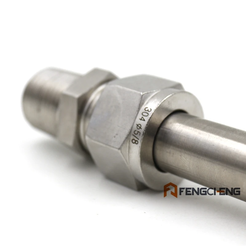 S/S Центральный пикап 5/8 &quotO.D. Трубка наружная резьба 1/2 дюйма NPT x компрессионная