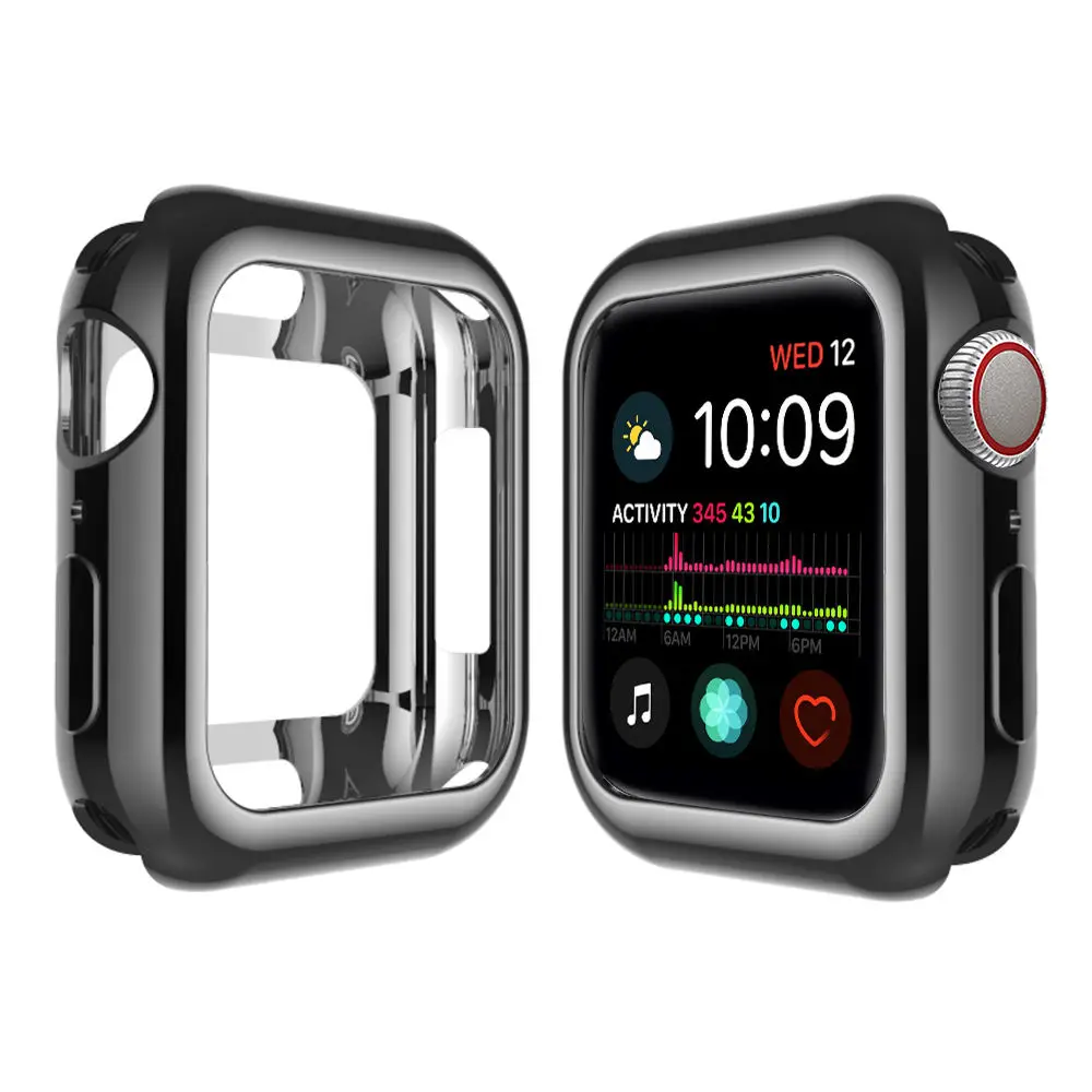 KINGBEIKE Модный Полный Защитный чехол для часов рамка Apple Watch Series 4 Красочный ТПУ iWatch 40