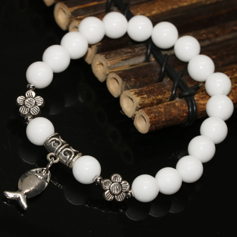 Бесплатная доставка кулон в виде рыбы 8 мм белый фарфор высокое качество diy