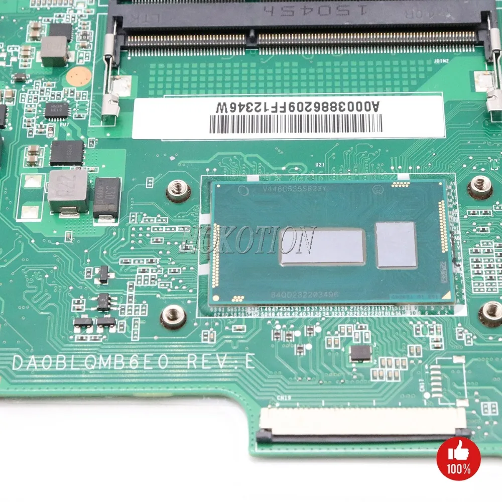 NOKOTION A000388620 DA0BLQMB6E0 основная плата для toshiba satellite L50 L50-C материнская плата для ноутбука I5-5200U NVIDIA GeForce 930M