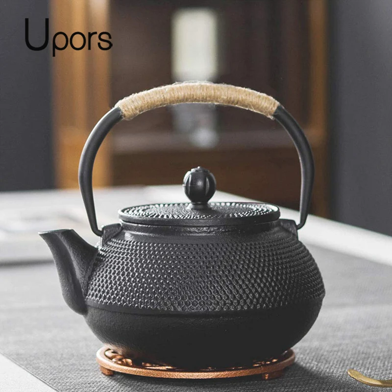 Tea Pot With Stainless Steel Infuser Cast Iron Teapot Tea Kettle For Boiling Water Oolong Tea 600/800/1200ml