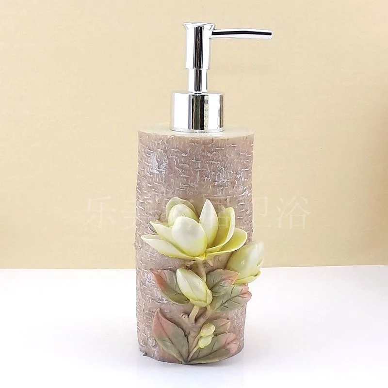 Высококачественный набор аксессуаров для ванной комнаты 5 шт. 3D Магнолия