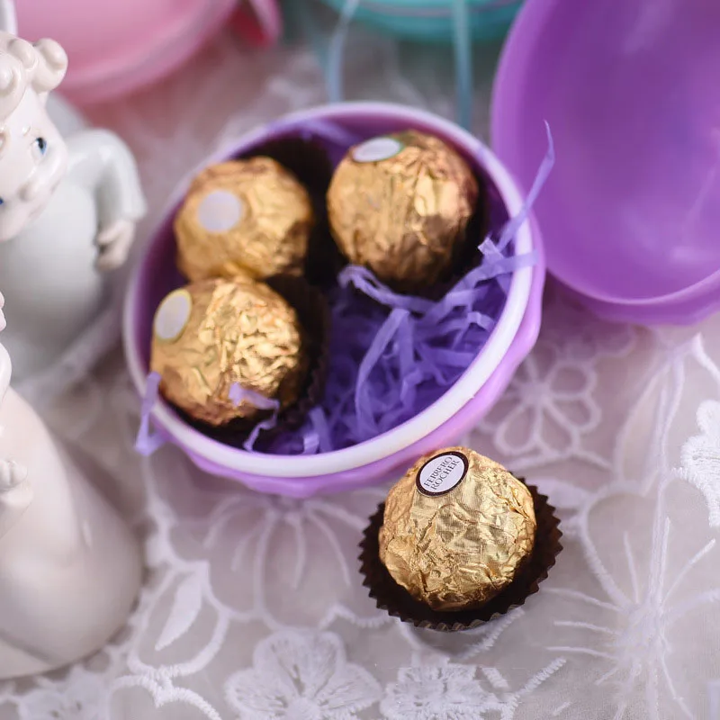 4 шт./лот Творческий Macarons Коробки конфет красочные детские Душ коробка Пластик